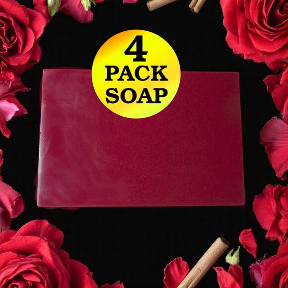 NEW Rose, Orchid & Spice scented artisan soap. Pack of 4 soap bars. - Picture 1 of 6
